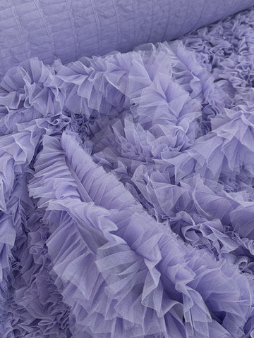 Ruffled Tulle Frill - Lavender