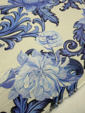 Linen Rayon Prints - Capri Blue Rose