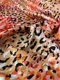 Satin Silk Stretch Digital - Leopard Citrus
