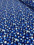 Satin Silk Stretch Digital - Confetti Blues