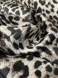 Satin Silk Stretch Digital - Choc Leopard