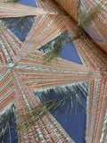 Feather Brocades - Citrus Abstract Fringe