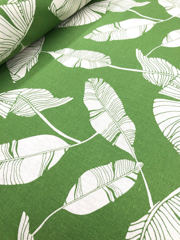 Linen Prints - Neon Leaf Green