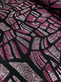Brocades - Organdy Foil Hot Pink