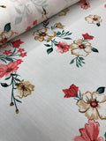 Viscose Woven -Floating Blossoms Cream
