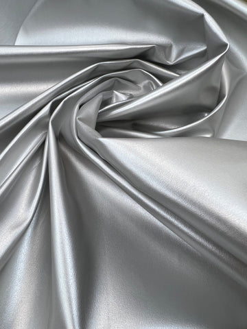 Metallic Faux Leather - Silver