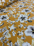 Linen Prints - Mustard Lilly
