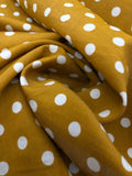 Rayon Gauze Prints -  Mustard Dots