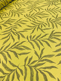 Cotton Twill Prints - leaf Lime