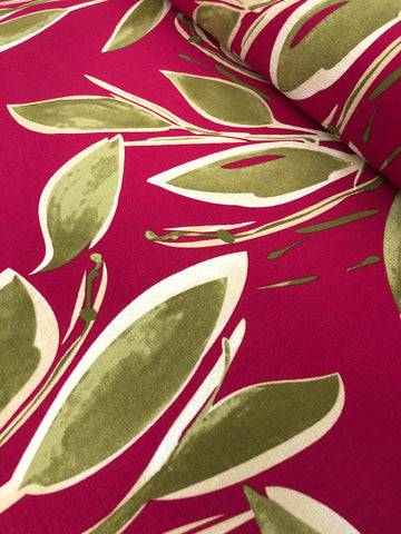 Rayon Gauze Prints -The Tropics Fuchsia