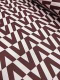 Printed Melton - Arch Abstract Burgundy