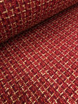 Tweed Bouclé Metallic - Classic Velvet Red