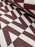 Printed Melton - Arch Abstract Burgundy