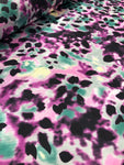 Satin Prints  - Cosmic Leopard Purple