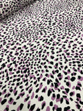 Viscose Woven - Neon Leopard Lavender