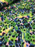Satin Prints  - Cosmic Leopard Green