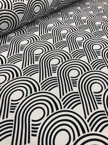 Printed Mini Matt - Abstract Loops White
