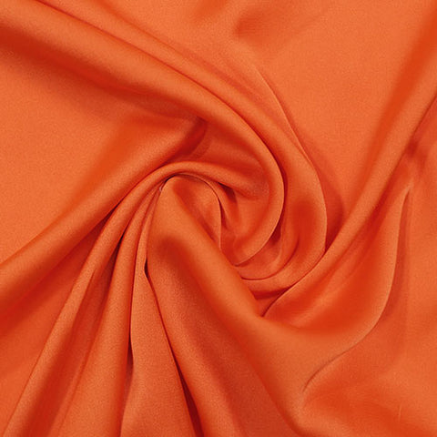 Silky Satin Stretch - Red Orange