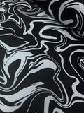 Satin Prints  - Swirl Black